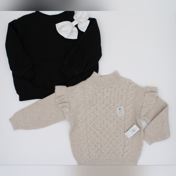 Old Navy Other - Girls 3T Sweater + Sweatshirt Bundle – Old Navy & H&M